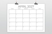 2026 8.5x11 MON-FRI Calendar, a Stationery Template by Running With Foxes (Thumbnail 2 of 5)
