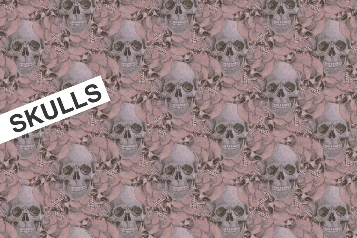 Skulls, a Pattern Graphic by xero fonts