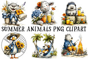 Summer Animals PNG Clipart, a Seasonal Illustration by OK Design (Thumbnail 2 of 6)