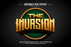 The Invasion 3D Editable Text Effect