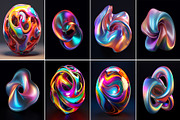 63 Abstract Gradient Shapes Graphic, an Object Graphic by Bilgep_design (Thumbnail 6 of 8)