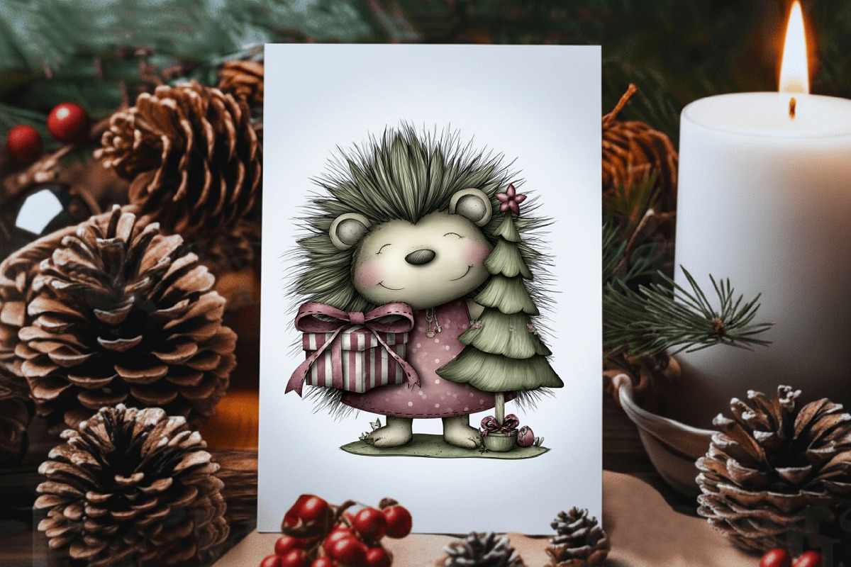 Whimsical Christmas Animals Clipart, an Illustration by Dream Creation (Photo 6 of 7)