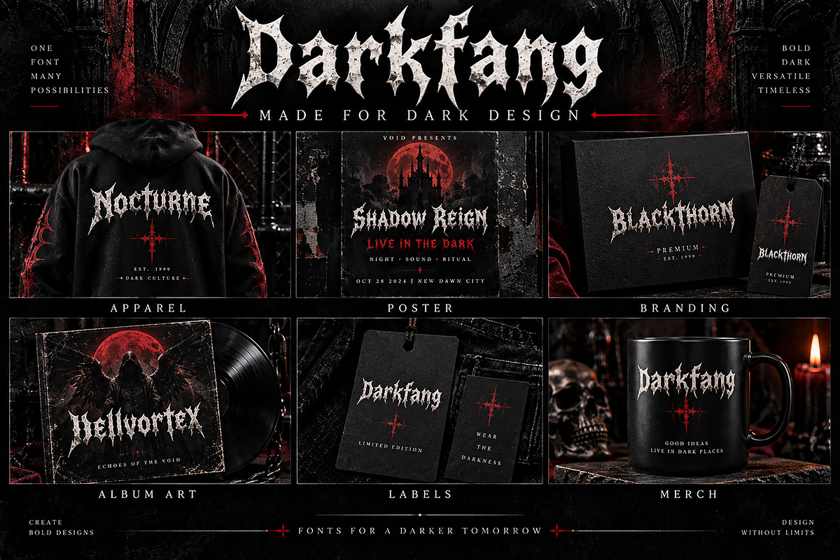 Darkfang, a Blackletter Font by Wow Magic (Photo 2 of 5)