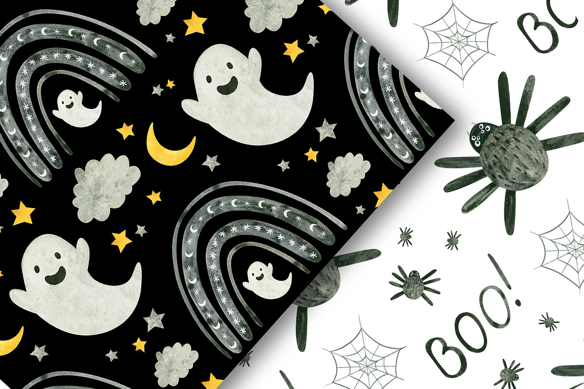 Halloween Clipart, Rainbows, Pattern, a Graphic by Valin Malin (Photo 9 of 14)