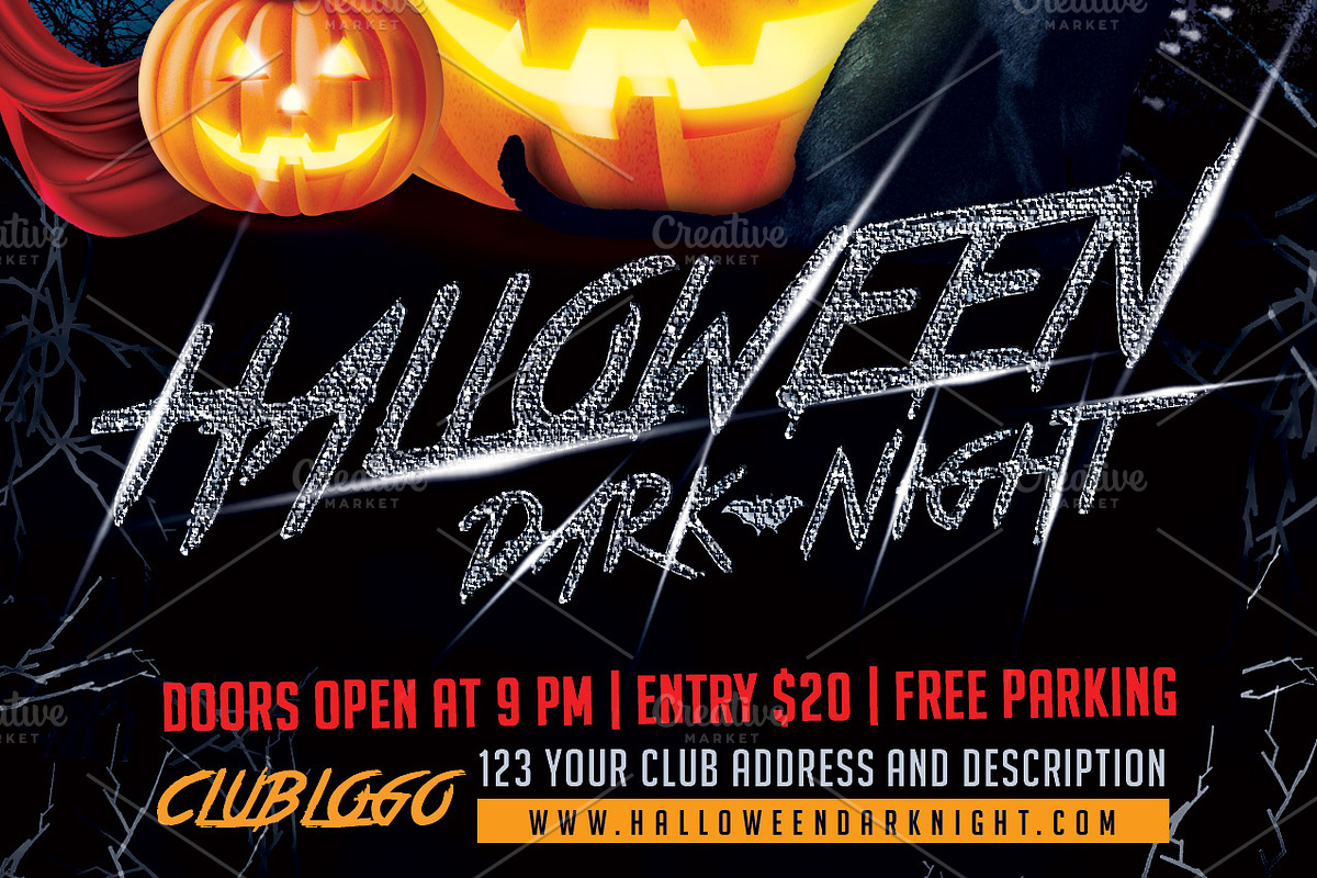 Halloween Dark Night Flyer, a Flyer Template by MergeIdea (Photo 3 of 3)