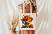 Whimsical Autumn Fall Cat Clipart, a Seasonal Illustration by Designworld (Thumbnail 8 of 8)