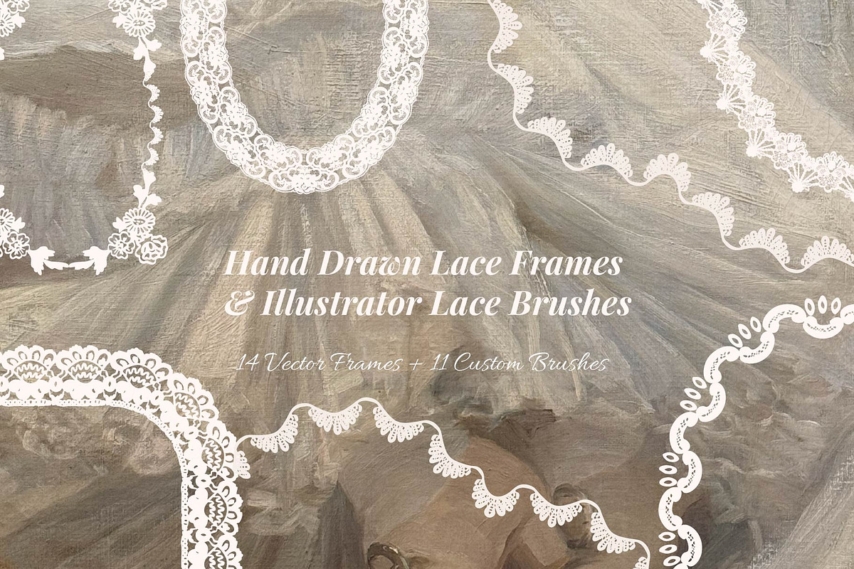 Lace Frames & vector Lace Brushes, an Object Graphic by MayBay Studio (Photo 1 of 7)