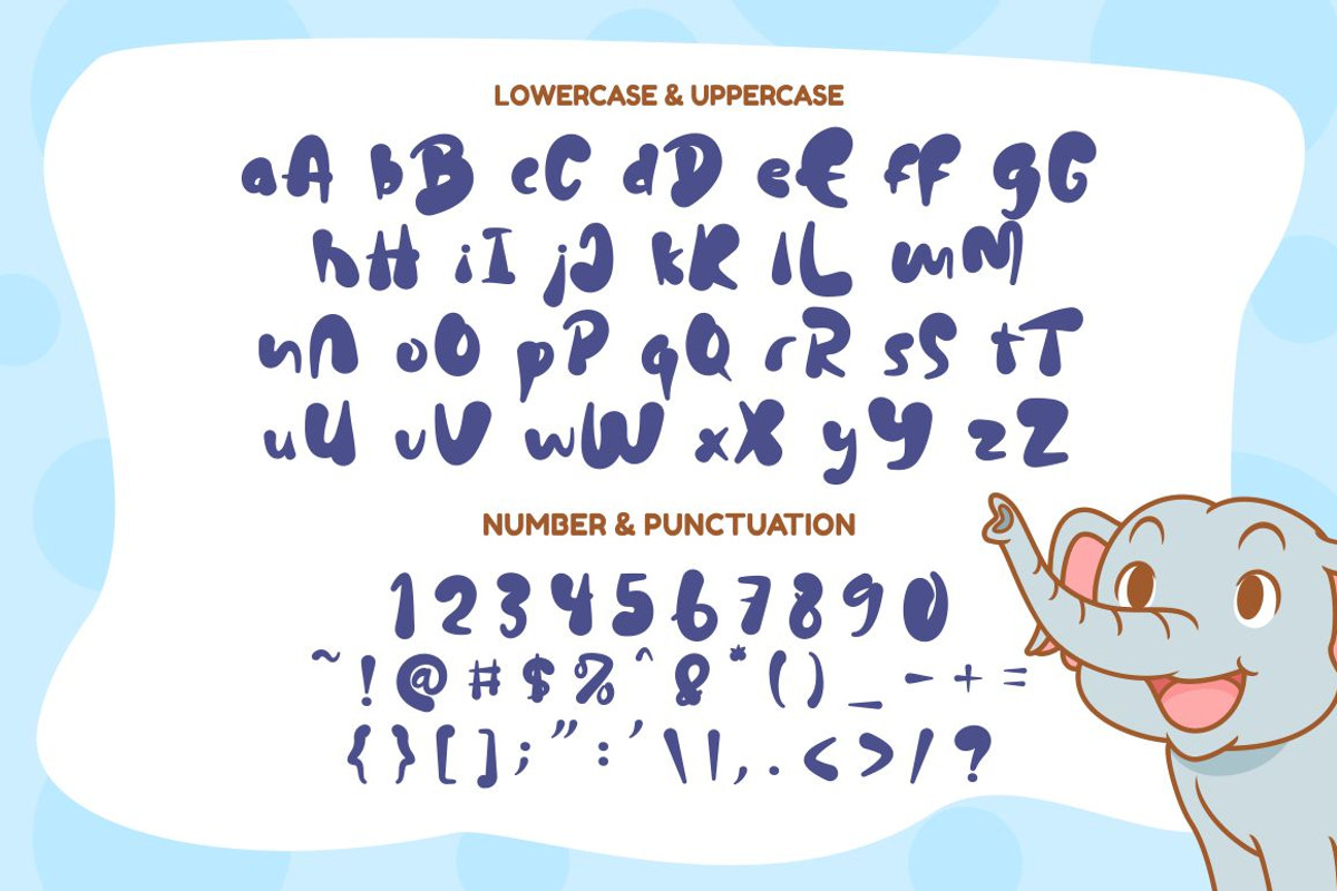 Chubby Elephant - Bold Playful Font, a Font by PutraCetol Studio (Photo 10 of 12)