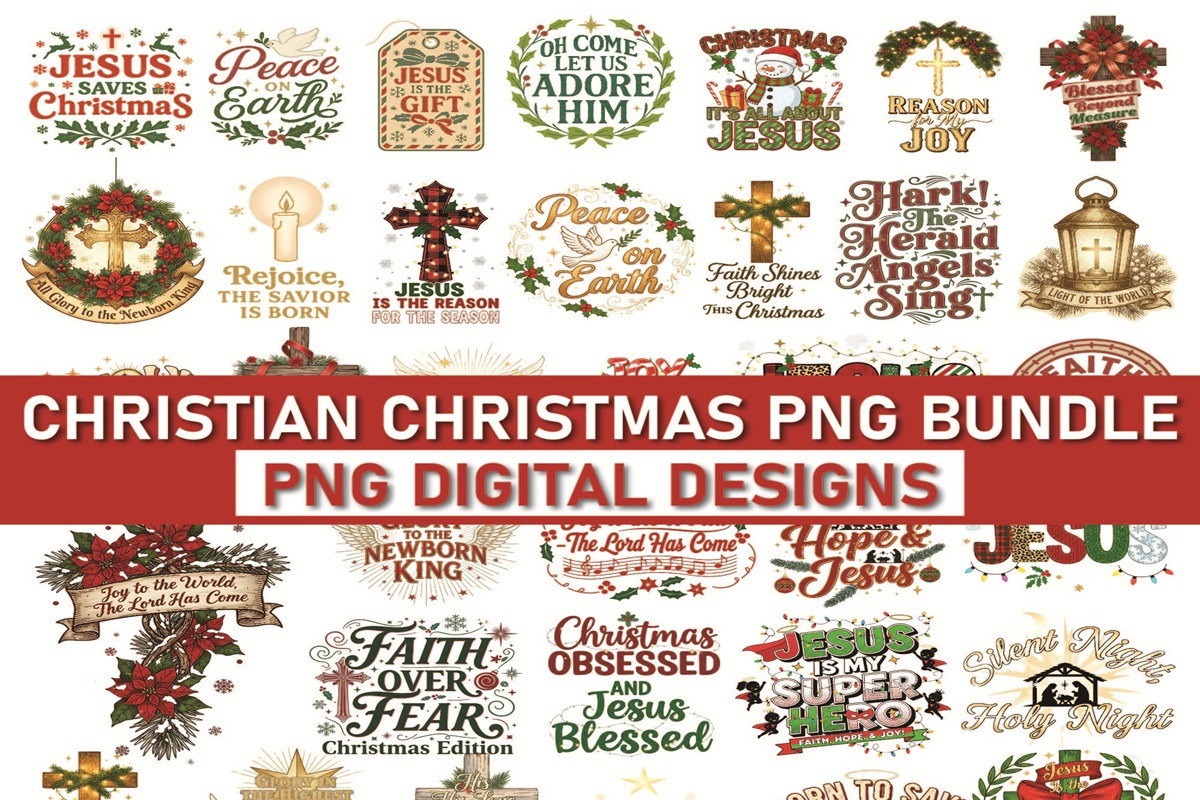 Christian Christmas PNG Bundle, an Object Graphic by EllaMaiyaali (Photo 2 of 3)