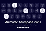 Animated Aerospace Icon Art Set, an Outline Icon by Prosymbols (Thumbnail 1 of 4)