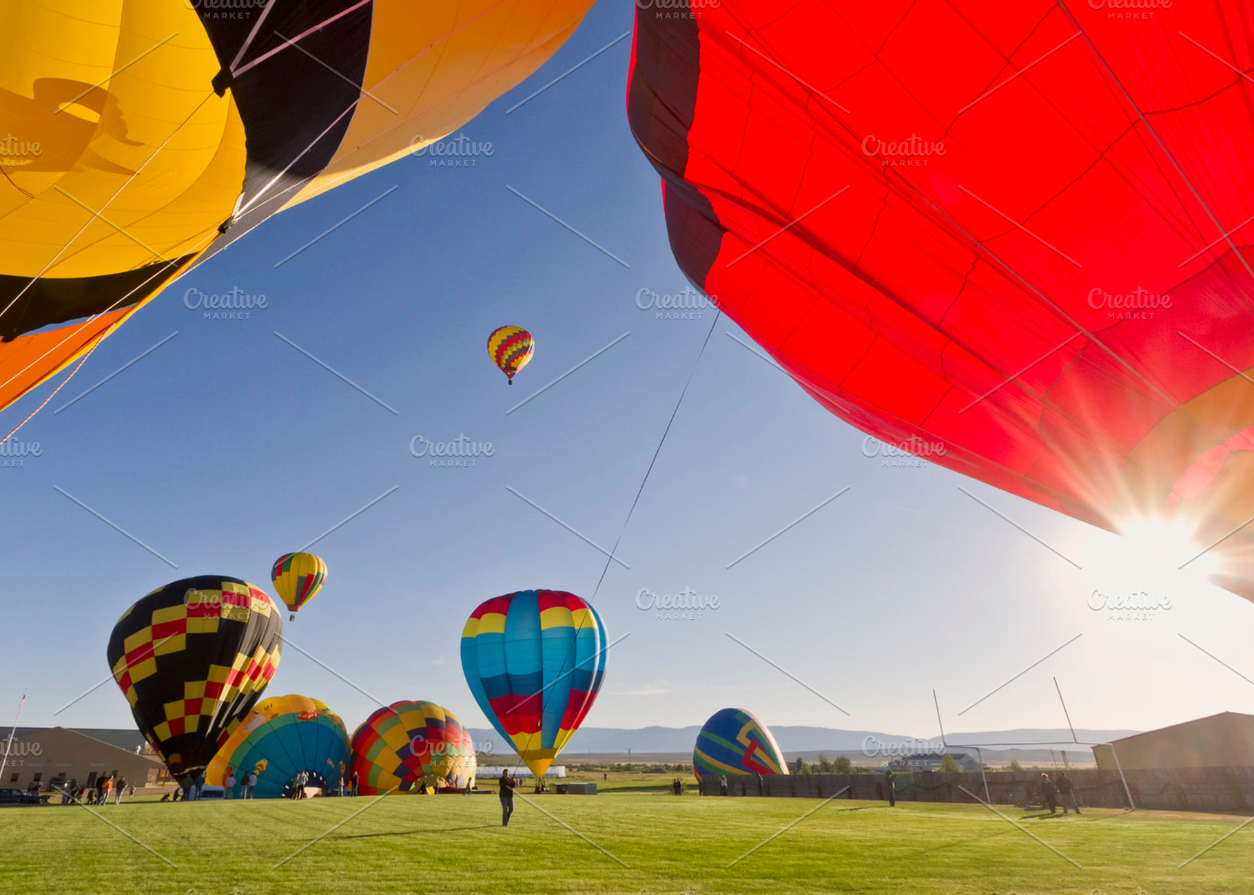 Hot air balloon containing adventure, balloon, and air, a Transportation Photo by RodeoPixels WesternImage