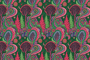 Psychedelic Symphony in 1970s Style, a Pattern Graphic by Designs by Helen Trupak (Thumbnail 4 of 8)