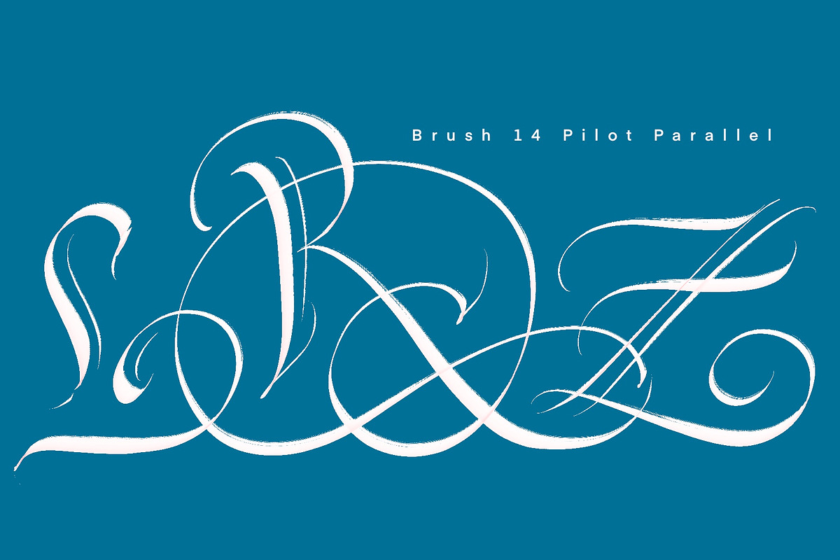 CalligraphyMasters Procreate Brushes, a Brush Add-On by the Fontmaker (Photo 12 of 38)