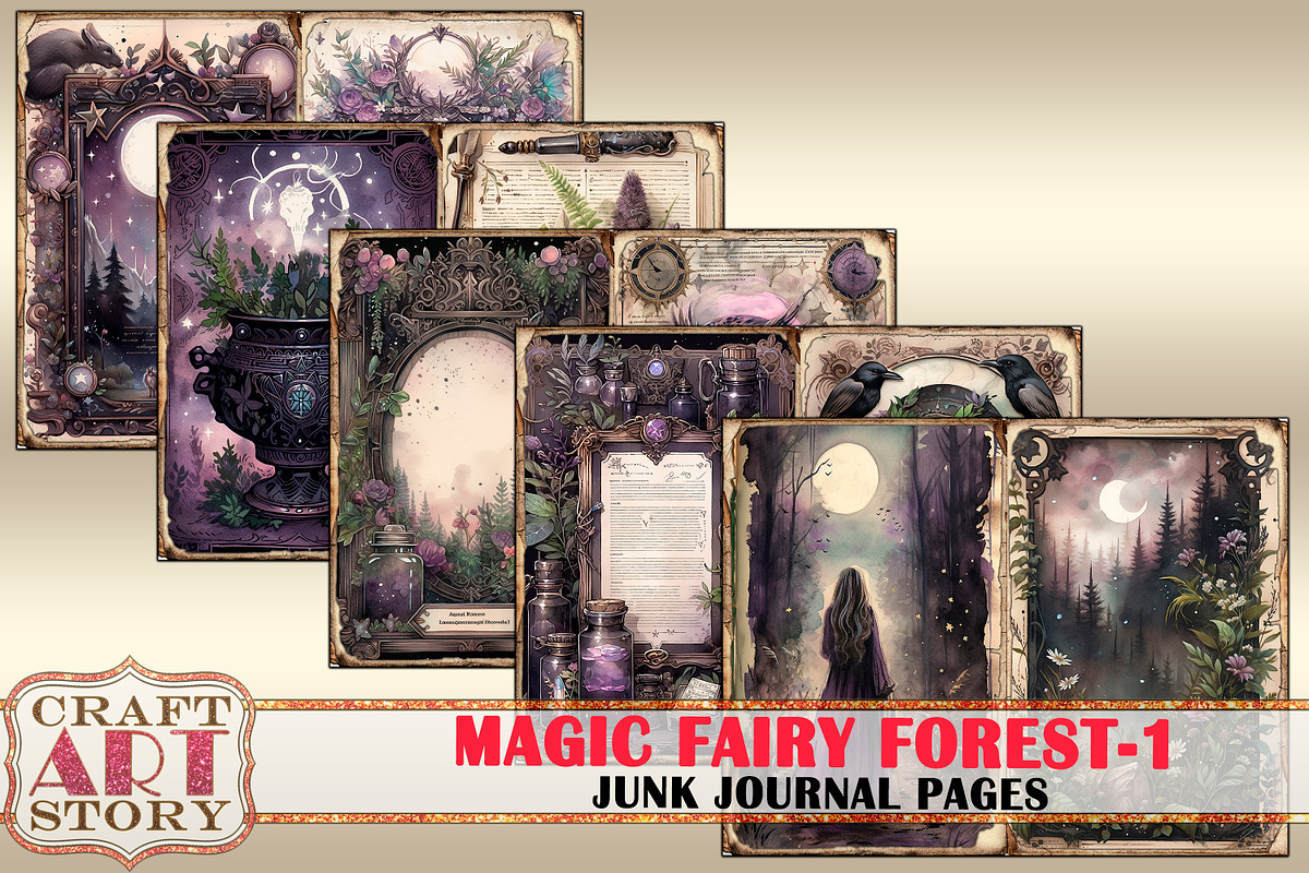Magic fairy forest-1 Junk Journal, a Person Illustration by CraftArtStory (Photo 3 of 6)