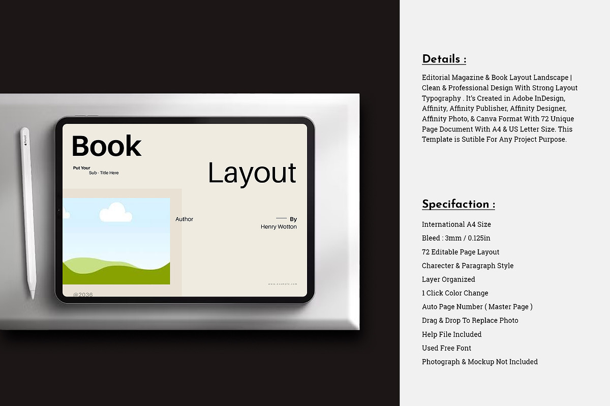 Editorial Magazine & Book Layout, a Magazine Template by TemplateFolio-Shop (Photo 3 of 21)