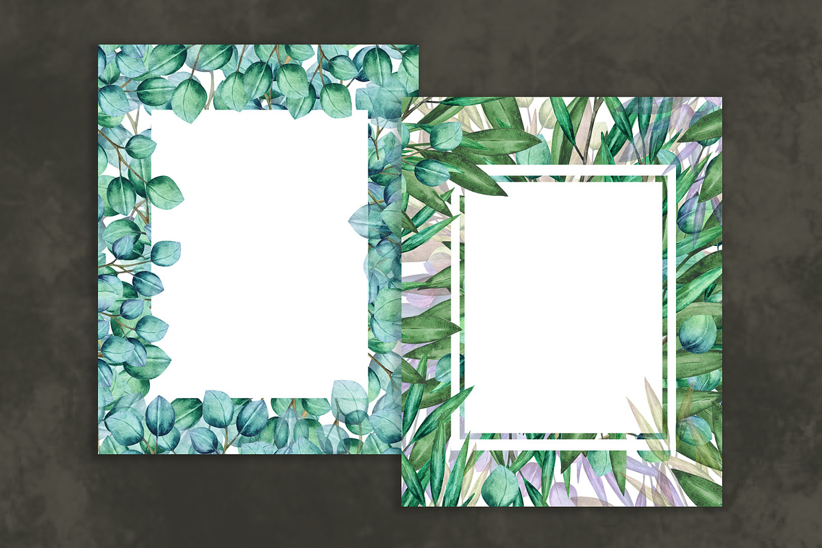 Watercolor Green Leaves, a Healthcare Illustration by Color_Brush (Photo 6 of 8)