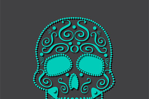 Skull Vector White