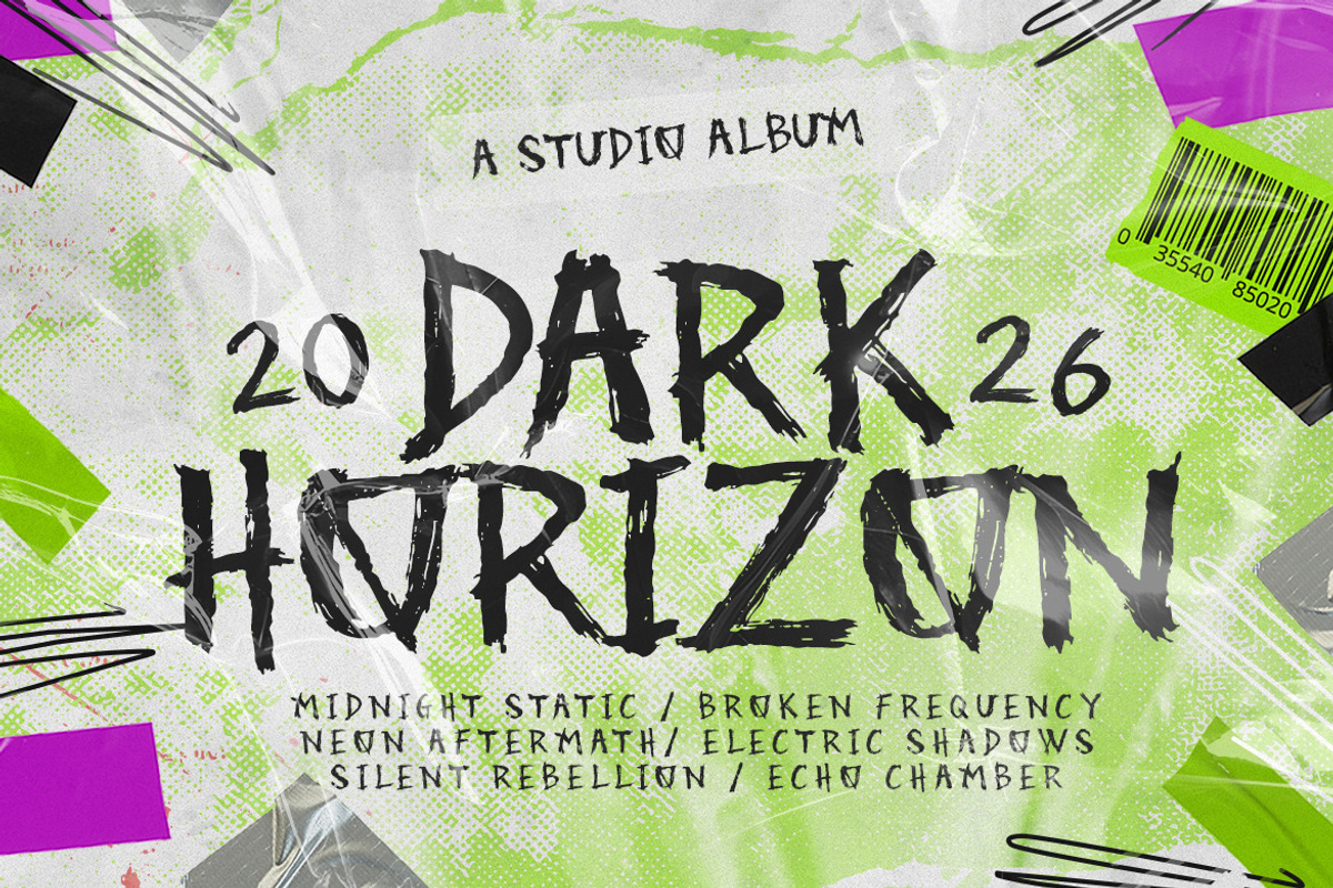 Moral Chaos – Raw Brush Display Font, a Handwritten Font by decographstud (Photo 4 of 6)