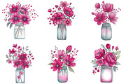 Spring Flowers Mason Jar Clipart, an Illustration by Designking (Thumbnail 4 of 5)