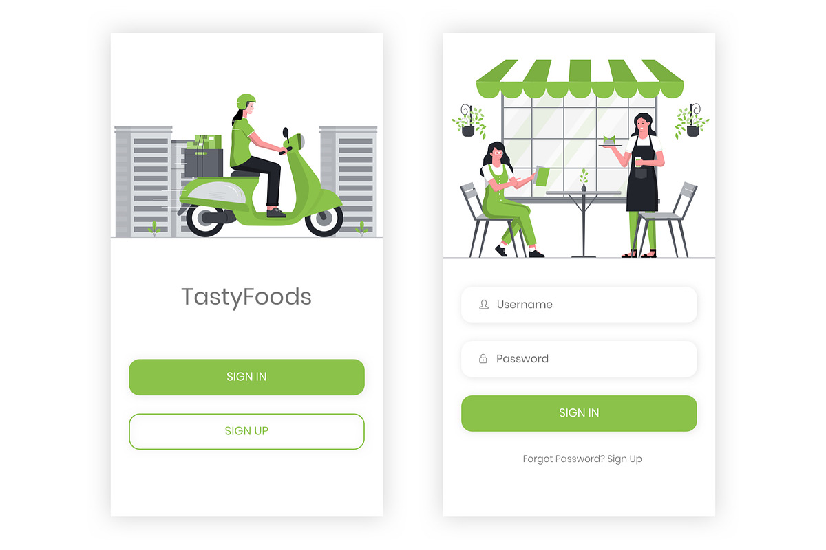 Food Delivery Adobe XD App, an UI Kit Template by themelove (Photo 6 of 9)