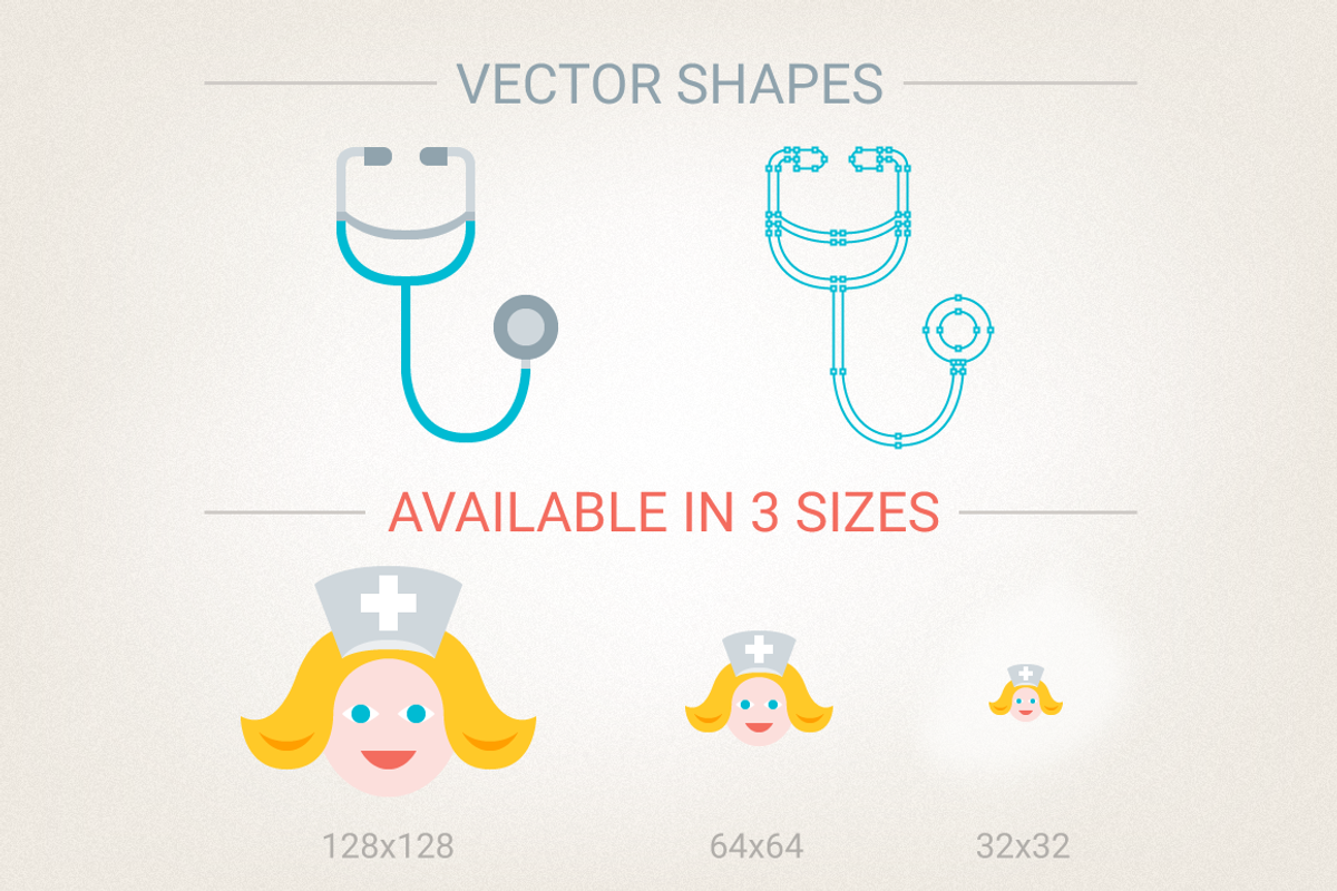 Flat medical icons preview 2