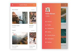 Travel & Tour UI Kit Adobe XD