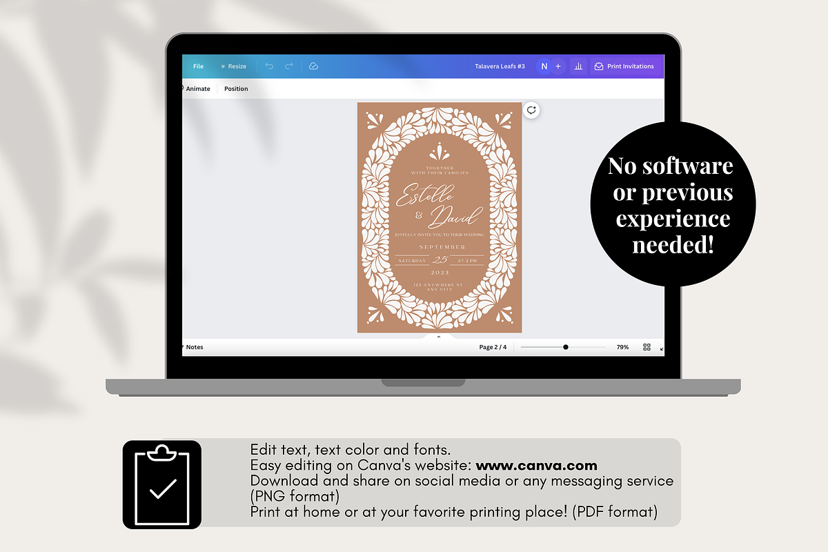 Talavera Wedding Invitation Bundle, a Templates & Theme by Akbaly (Photo 11 of 12)