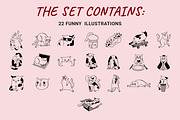 22 Funny cats vector illustration 2, an Animal Illustration by Yanakicc (Thumbnail 6 of 10)