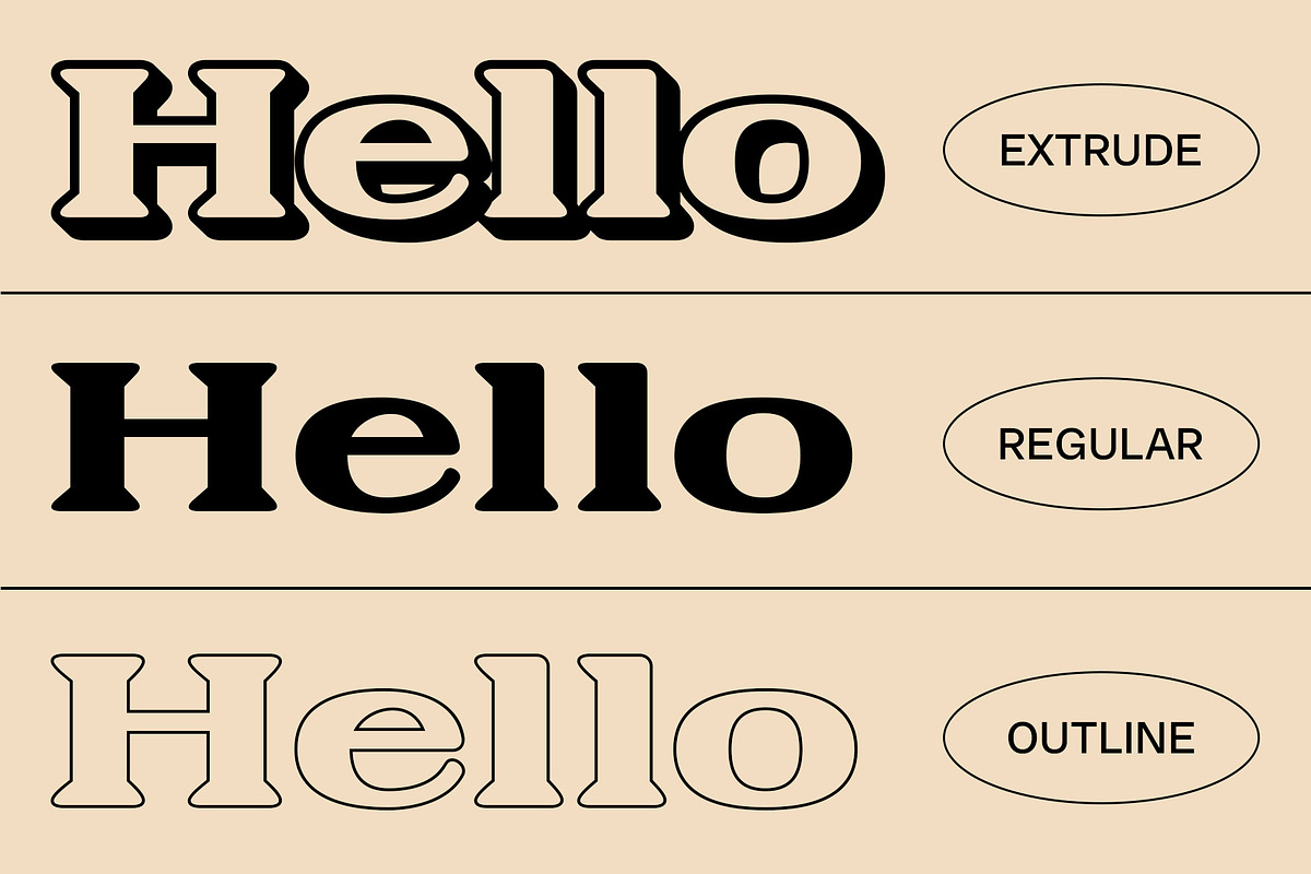 Galeno Rounded 3D, a Serif Font by Craft Supply Co. (Photo 2 of 7)