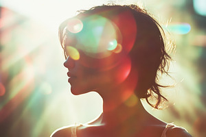 Colorful light leaks and lens flares, a Photo by Iftikhar Alam