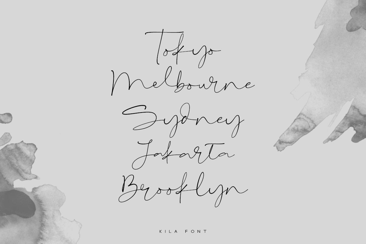 Kila Script, a Script Font by vuuuds (Photo 5 of 8)