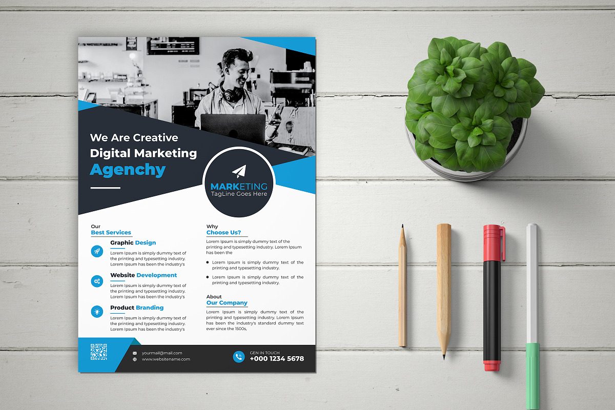 Corporate Theme Business Flyer, a Flyer Template by Graphiexperto (Photo 3 of 6)