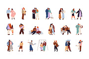 Love couples on date set, patterns, a Person Illustration by PaperTrident (Thumbnail 1 of 6)