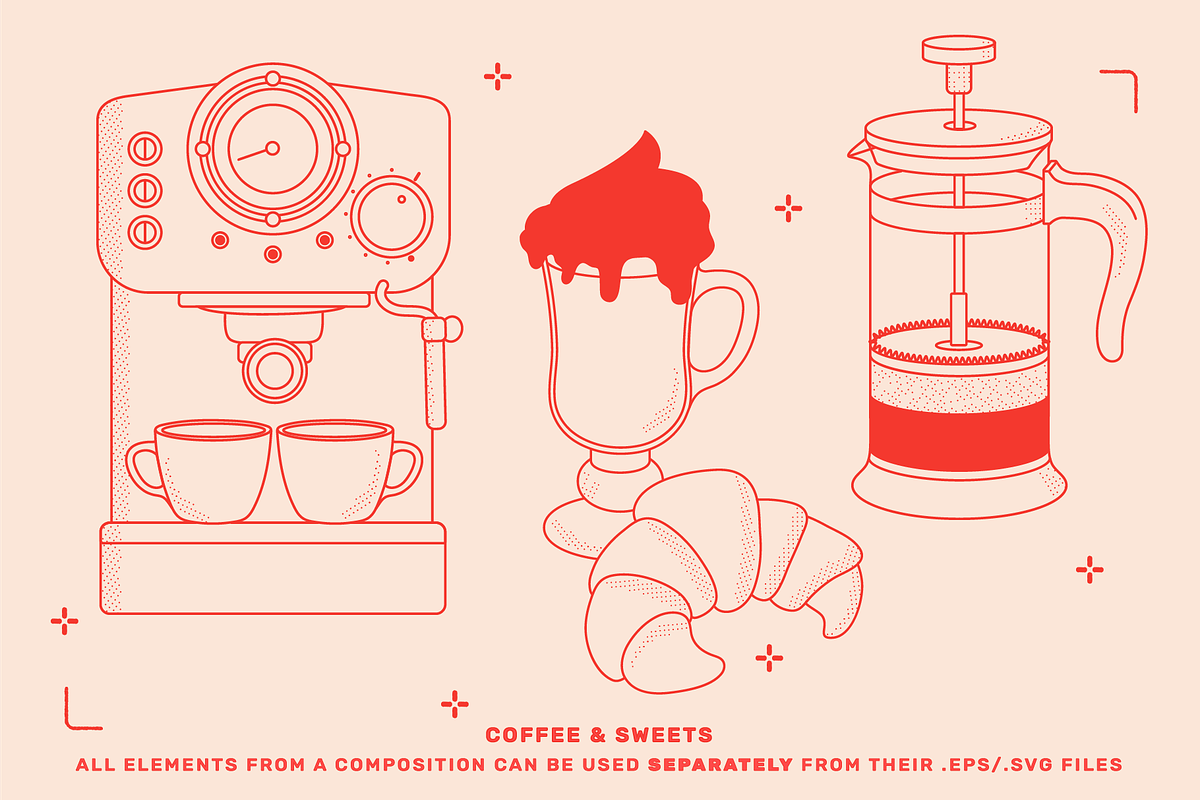 Coffee Vector Illustrations, a Food Illustration by TheFoodAtlas (Photo 2 of 7)