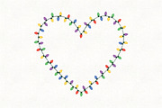 Christmas Lights Heart PNG Heart, an Illustration by CraftArtStudio (Thumbnail 1 of 4)