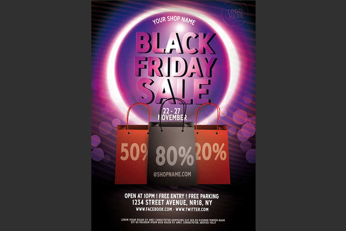 Black Friday Sale Flyer, a Flyer Template by DSGraphicDesign