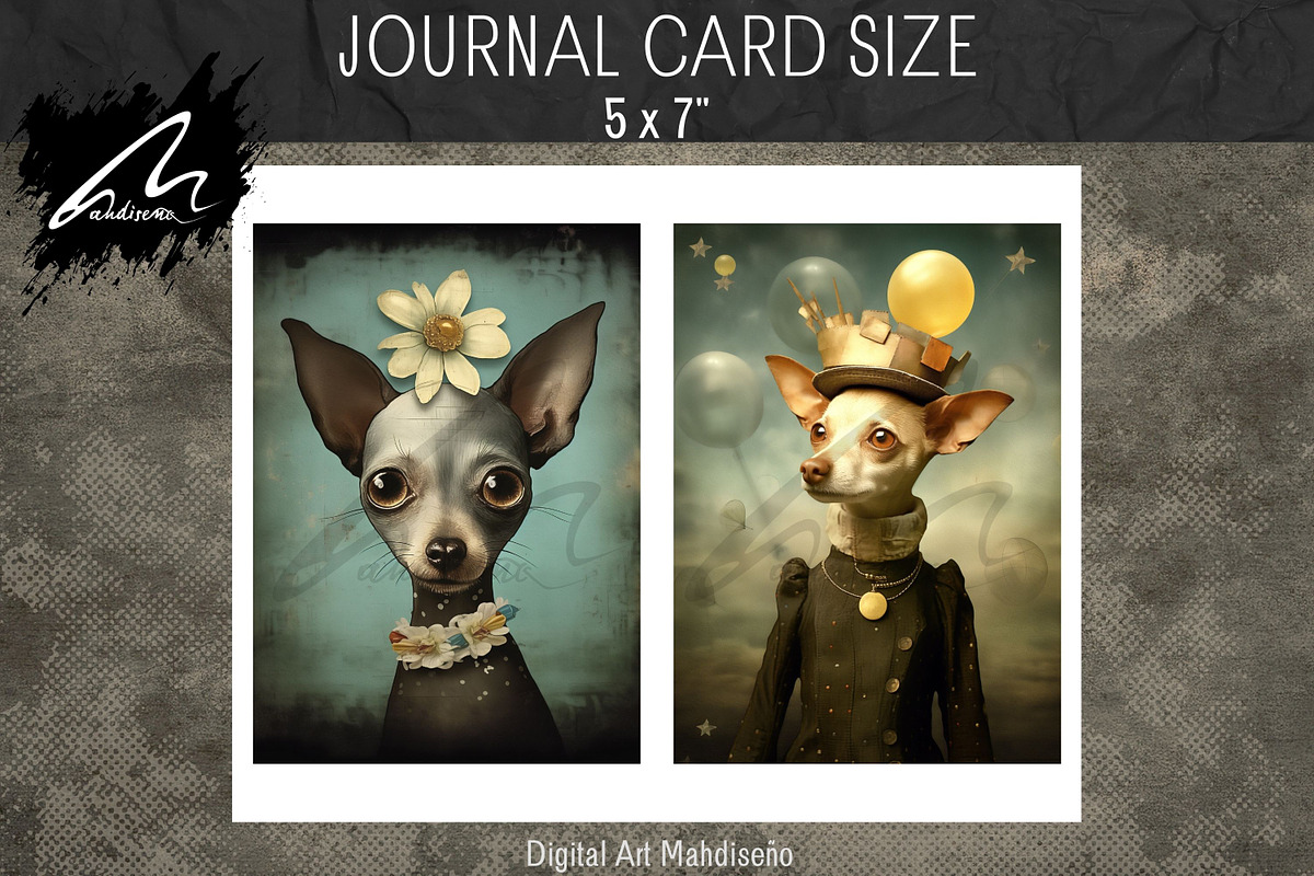 Printable Surreal Cute Dog, an Animal Illustration by Digital Art Mahdiseño (Photo 4 of 9)