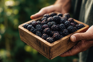 Blackberry harvest from the garden, a Photo by Beautiful things