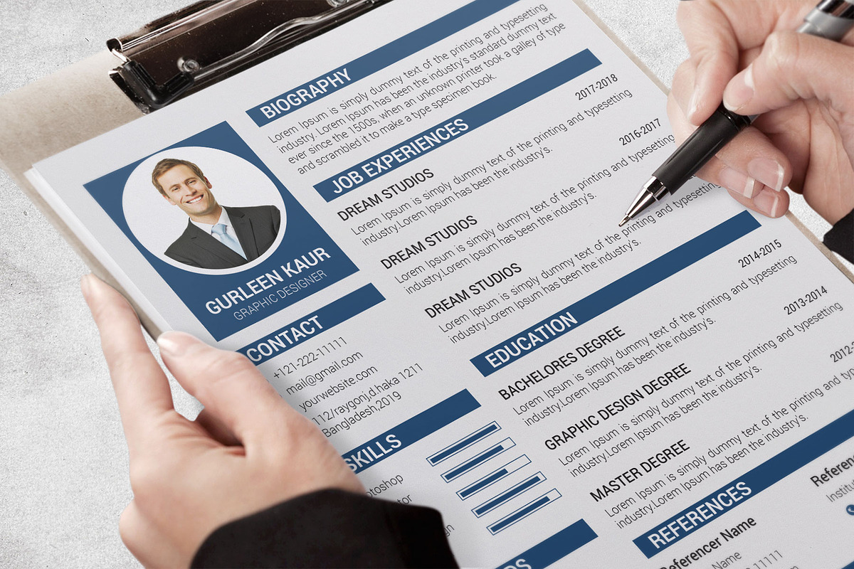 Professional Resume / CV Template, a Resume Template by designvillage (Photo 7 of 13)