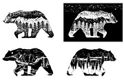 Bear & nature double exposure tattoo, an Animal Illustration by Live line (Thumbnail 2 of 5)