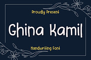 Ghina Kamil, a Handwritten Font by Aisyah (Thumbnail 1 of 4)