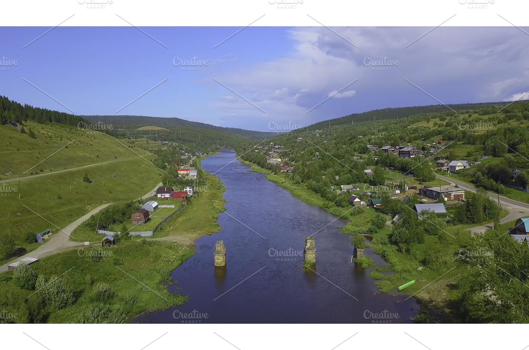 View from a helicopter.Clip. A, a Nature Photo by Media Whale Stock
