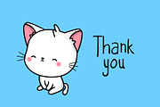 Cute Turkish Angora Cat Illustration, an Illustration by ArtVarStudio (Thumbnail 3 of 3)