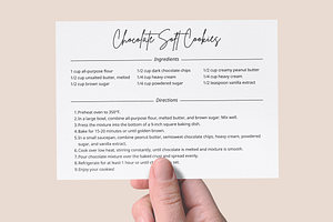 Minimalist Recipe Card Template