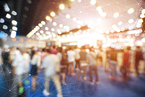 Abstract blurred event with people f stock photo containing abstract and