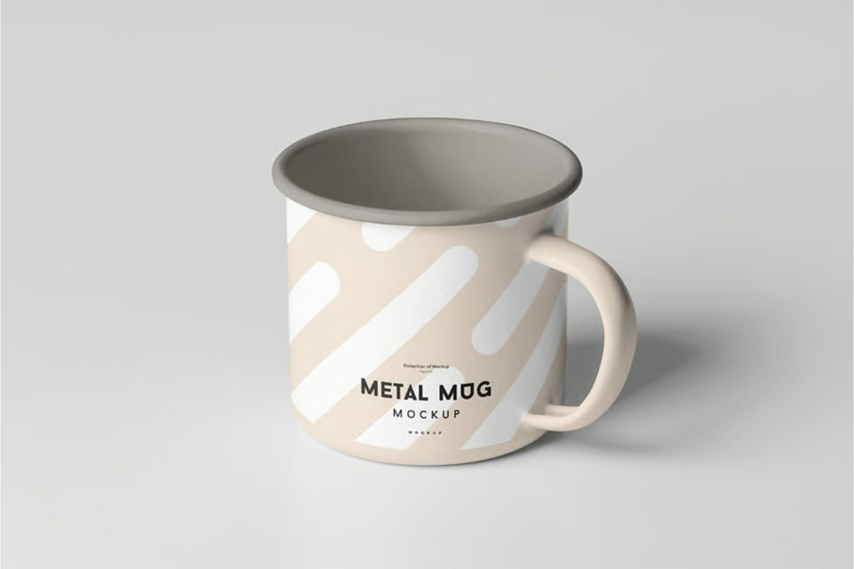 Metal Mug Mock-up, a Cups & Container Mockup by zippypixelstudio (Photo 3 of 16)