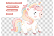 Pastel Watercolor Unicorn Clipart, an Illustration by TatiMockup (Thumbnail 5 of 5)