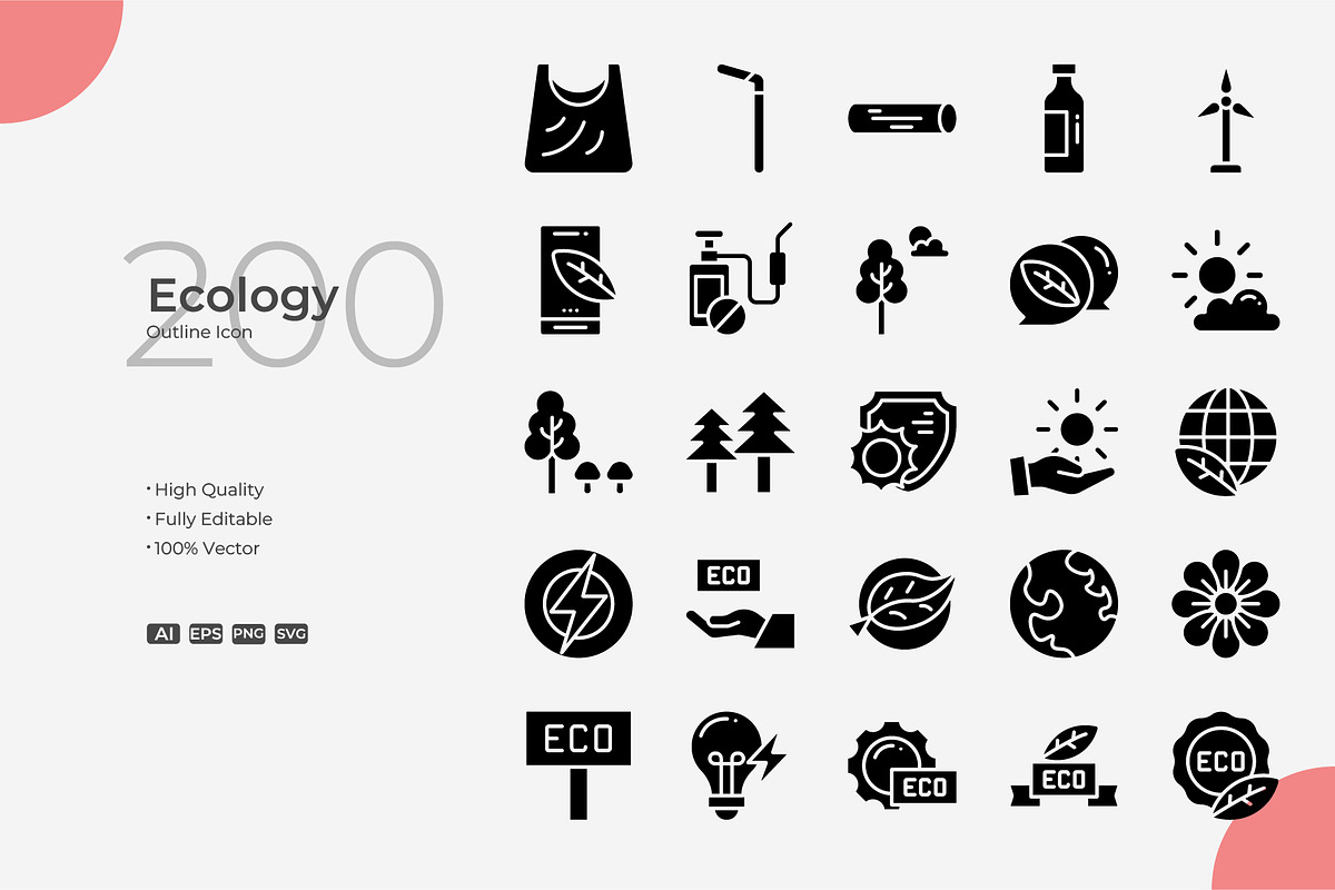Ecology Solid Icons, a Solid Icon by Bloodline