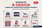 Labor Day Minimalist Promo Icon Set, an Object Graphic by NH graphic (Thumbnail 1 of 3)