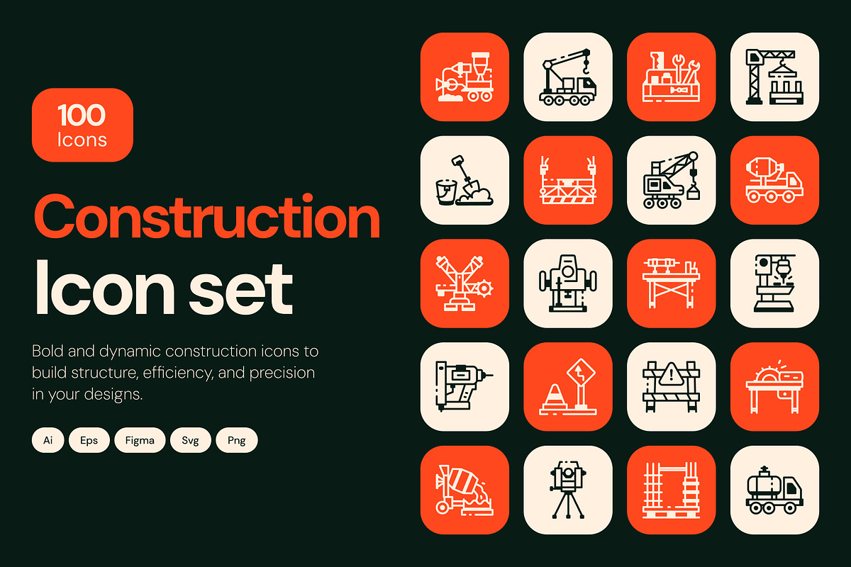 Construction Icon Collection, a Solid Icon by Vectors Market (Photo 1 of 8)